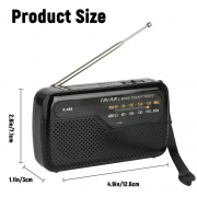 Transistor Radio Battery Operated FM Radio Portable Wireless Speaker With Pointer Battery Operated Electronics For Work Gym