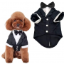 Dog Tuxedo Costume Wedding Party Suit Formal Tuxedo for Puppy Small Dogs Prince Shirt Weeding Attire Elegant Dog Cosplay Appar