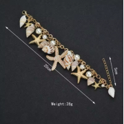 Bohemian Beach Style Bracelet For Women Starfish Shell Charm Bangle Girls Summer Fashion Jewelry Accessories