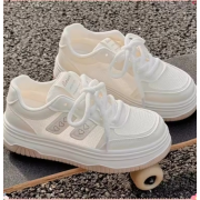 2025 New! Summer Women's Fashionable Sneakers - Small White Casual Breathable Mesh Rubber Surface