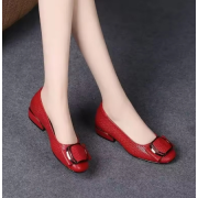 New Leather Shoes for Woman Low Heels Office Dress Shoes High Quality Comfortable Summer elegant Ladies Shoes loafers 2024